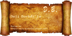 Deli Borbála névjegykártya